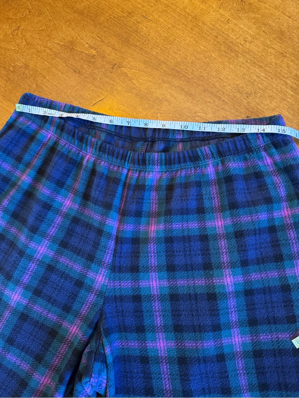 Ralph Lauren Purple Teal Pink Plaid Fleece Pajama Set Size M - Picture 11 of 15